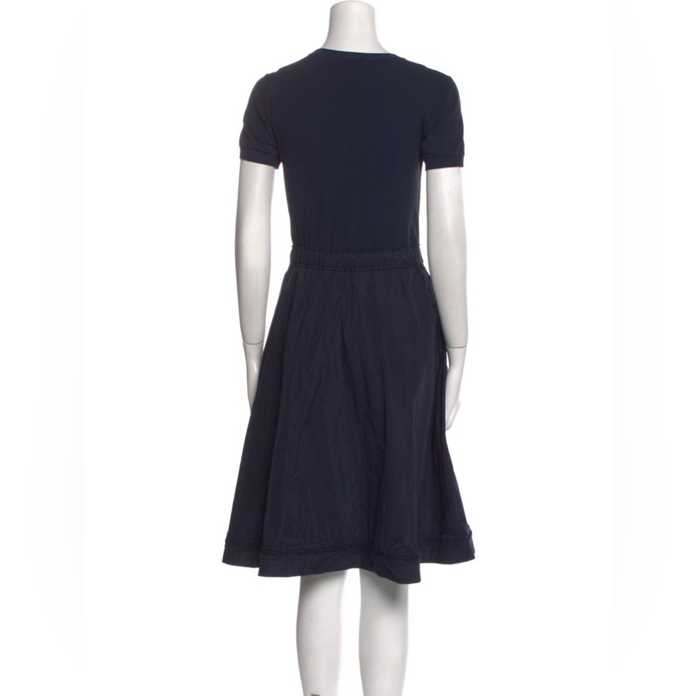 Moncler A-Line Crew Neck Knee-Length Dress in Navy in GUC, Size XS - Picture 3 of 8
